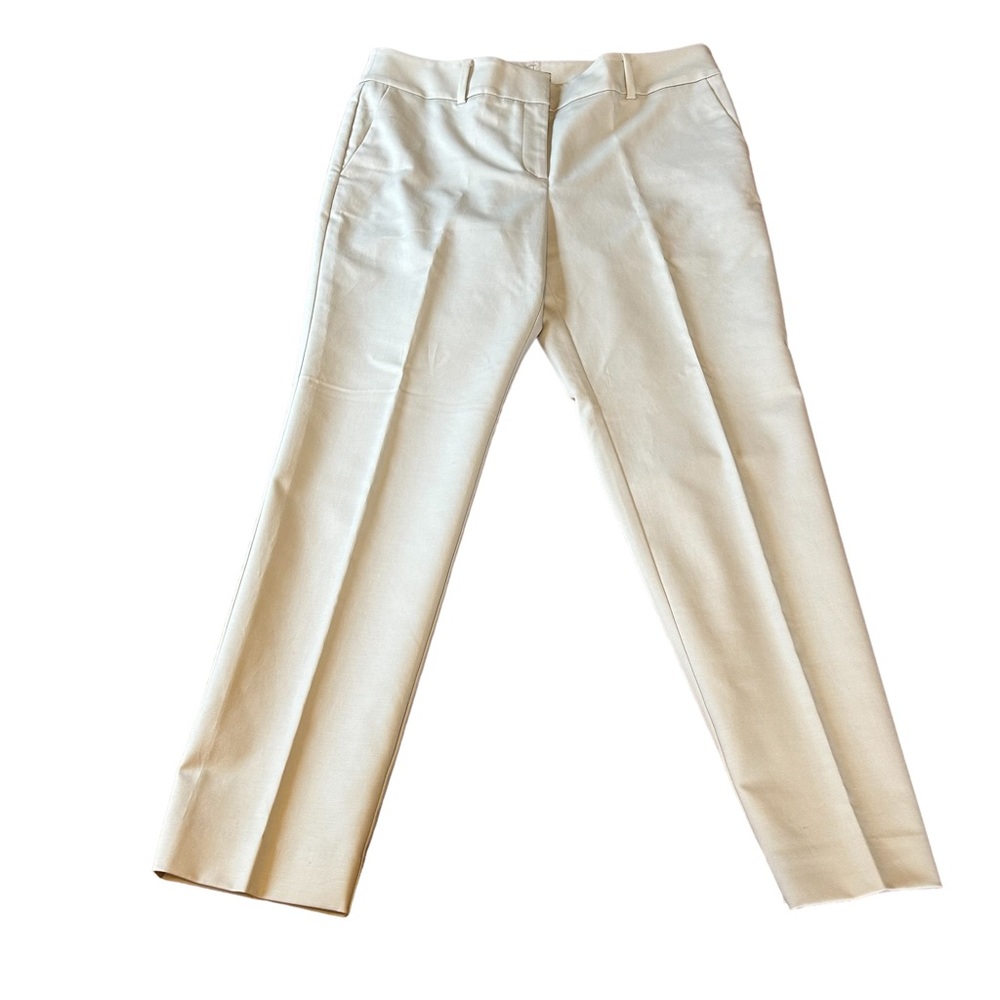 Ann Taylor Cream Cropped Dress Pants